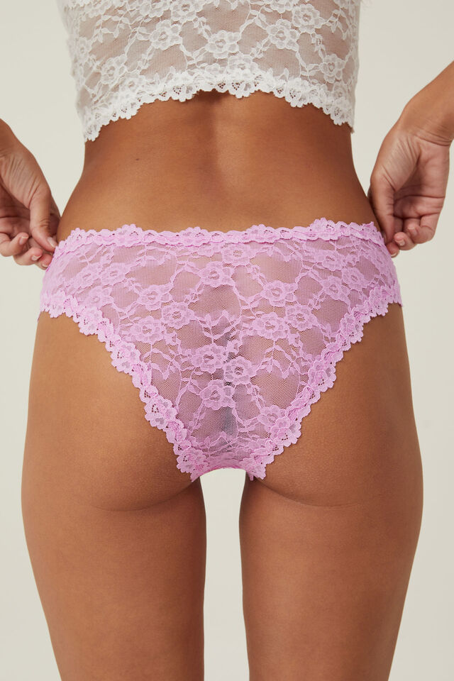 Stretch Lace Cheeky Brief, DIGITAL ORCHID