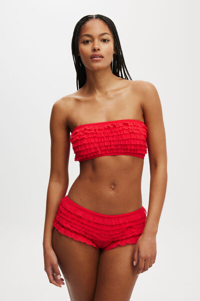 Rara Ruffle Bandeau, RASPBERRY