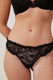 Butterfly Lace G String Brief, BLACK - alternate image 2
