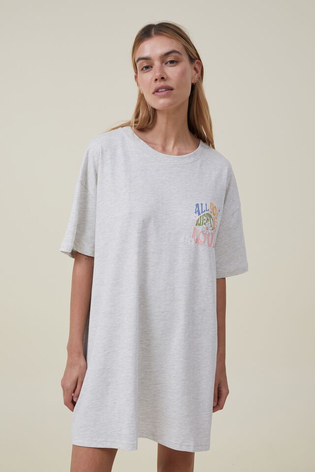 90S T-Shirt Nightie, LCN BR/BEATLES ALL YOU NEED IS LOVE
