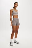 Seamless Plunge Strappy Back Crop, DESERT GREY - alternate image 4