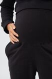 Maternity Plush Gym Track Pant, BLACK - alternate image 4