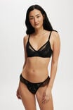 Holly Lace G String Brief, BLACK - alternate image 4