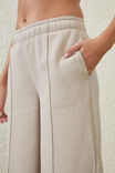 Plush Wide Leg Trackpant, WHITE PEPPER MARLE - alternate image 2
