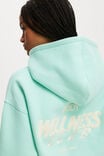 Plush Premium Graphic Hoodie, ICE GREEN/WELLNESS CLUB COCONUT MILK - alternate image 1