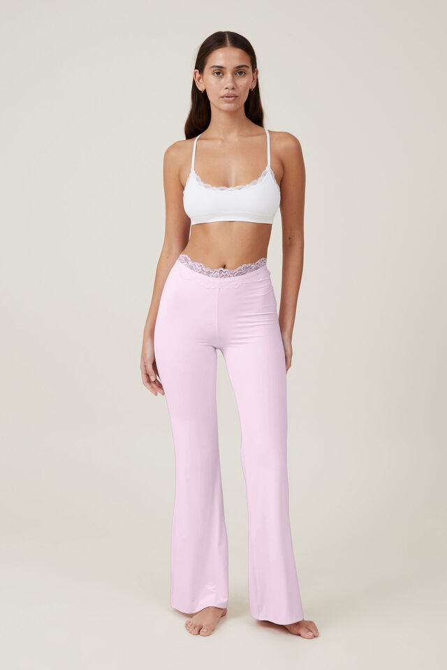 Lacey Thick Drawstring Wide Lounge Pants in Cream – Pink Manila
