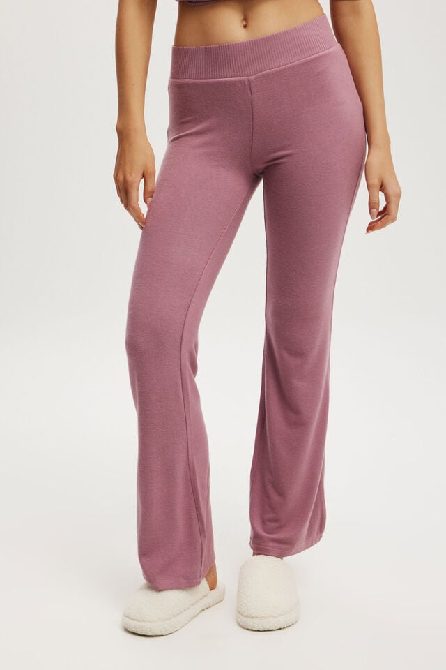 Super Soft Relaxed Flare Pant, WASHED BERRY
