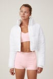 The Mother Puffer Cropped Jacket, WHITE - alternate image 1