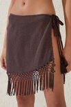 Fringe Beach Mini Skirt, WILLOW BROWN - alternate image 2