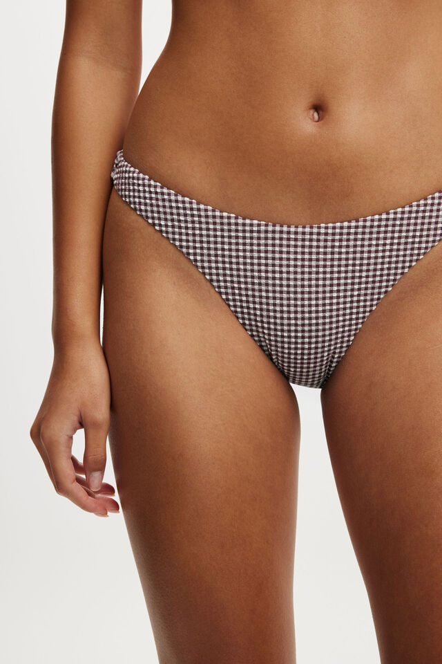 Full Bikini Bottom, PLUM KISS GINGHAM