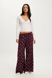 Cloud Soft Flannel Wide Leg Pant, LISA SPOT WASHED BLACKCURRANT/PINK KISS - example image 5