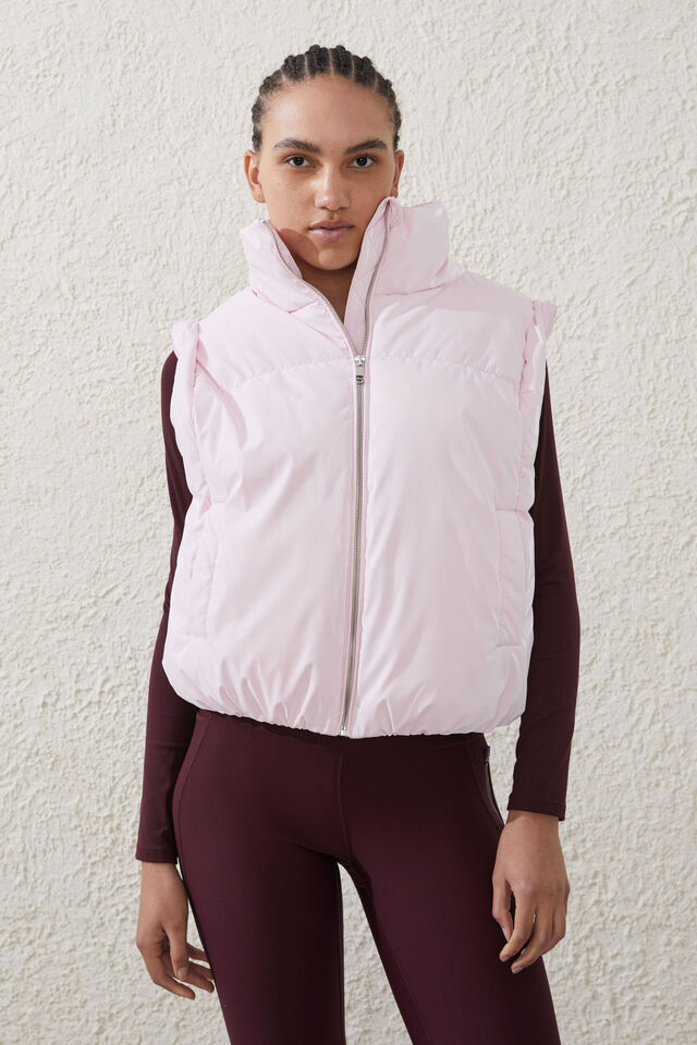 The Mother Puffer 2 In 1 Jacket, CHERRY DREAM GLOSS