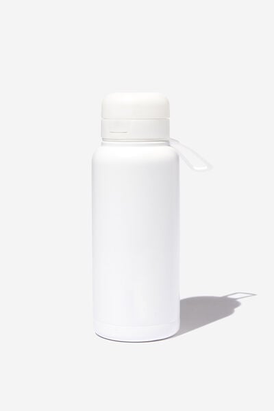 Grab And Go Drink Bottle 1L, WHITE