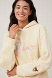 Lounge Oversized Fleece Hoodie, LCN DIS/BAMBI EMBROIDERY AND BUTTERFLIES - alternate image 2