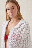 Crochet Beach Shirt, WHITE/CROCHET - alternate image 2