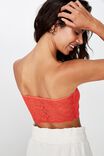 Rib & Lace Bandeau, SPICY RED - alternate image 4