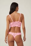 Stretch Lace Thong Brief, PINK SORBET - alternate image 3