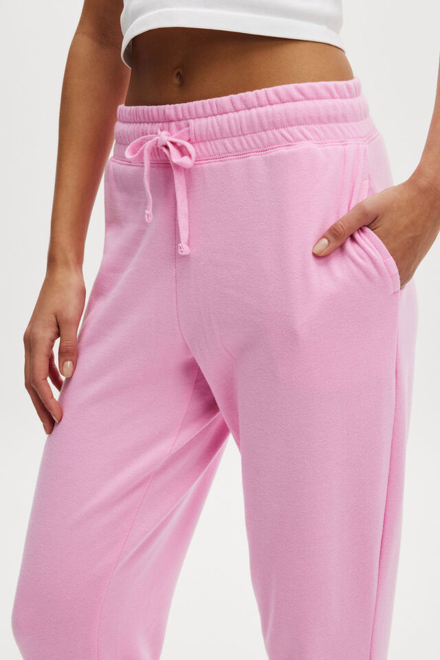 Lifestyle Cropped Gym Trackpant, MILLENNIAL PINK