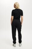 Plush Cross Front Sweatpant, BLACK - alternate image 3