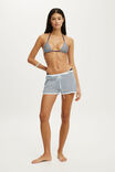 Micro String Triangle Bikini Top, NAVY RIB STRIPE - example image 4