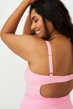Curve Rouched Front One Piece, STRAWBERRY RIB - alternate image 4