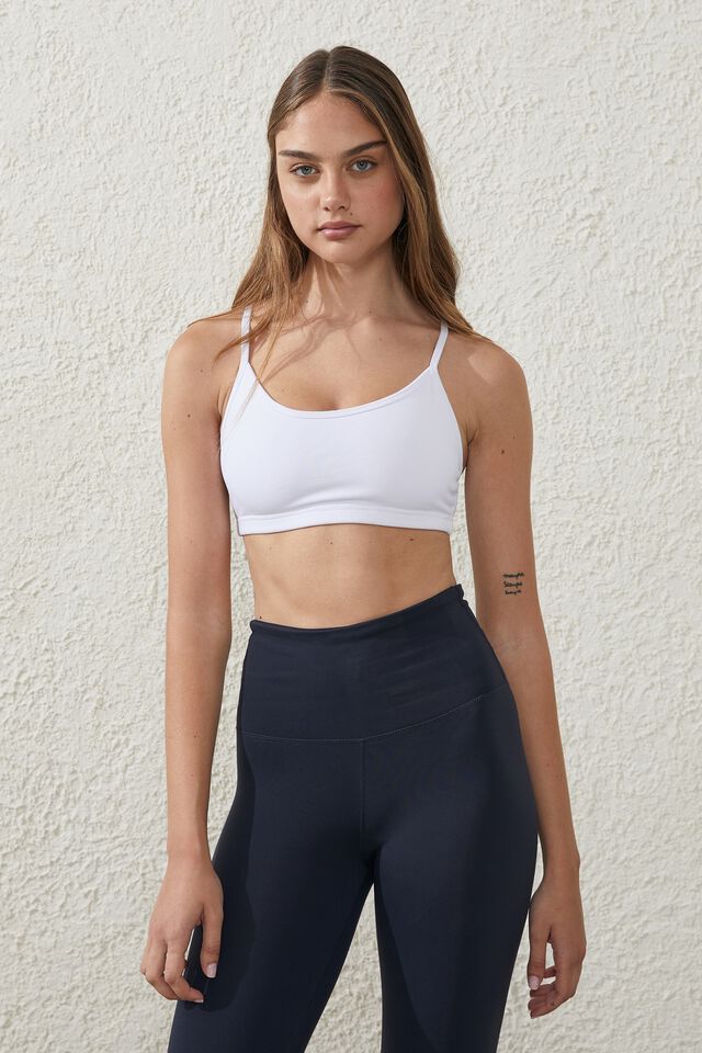 Workout Yoga Crop, WHITE