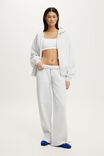 Plush Oversized Cocoon Zip Through, CLOUDY GREY MARLE - example image 4