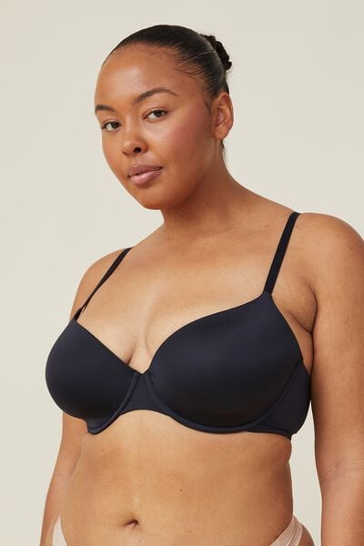 New Pure Black Bras For Women Wire Brassiere Underwear Sexy, 47% OFF