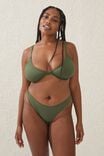 High Side Brazilian Seam Bikini Bottom, KHAKI WIDE RIB - alternate image 5