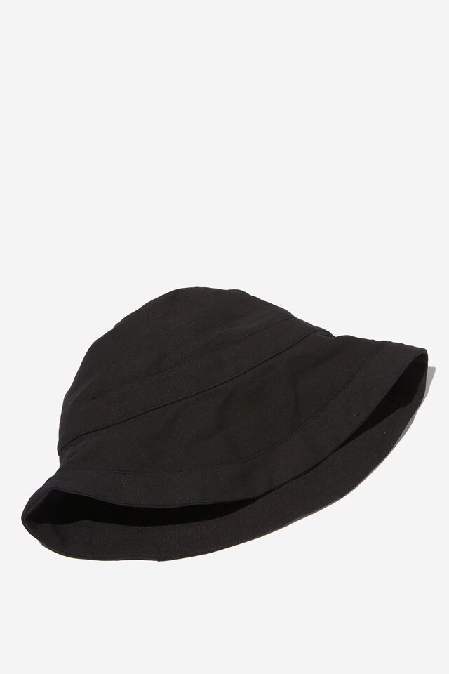 Beachy Bucket Hat, WASHED BLACK