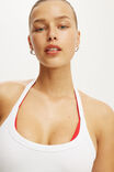 Active Rib Halter Neck Tank, WHITE - example image 2