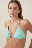 Slider Triangle Bikini Top, BLEACHED AQUA CRINKLE - alternate image 2