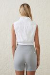 Reversible Lightweight Cropped Vest, WHITE - alternate image 3