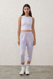 Lifestyle Cropped Gym Trackpant, LILAC LIGHT - alternate image 1