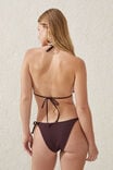 Fixed Tie Side Brazilian Bikini Bottom, WILLOW BROWN CRINKLE - alternate image 3