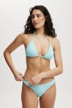 Refined High Side Brazilian Bikini Bottom, PARADISE BLUE CRINKLE - alternate image 4
