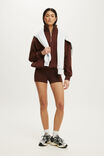 Plush Half Zip Sweatshirt, CHESTNUT - example image 4