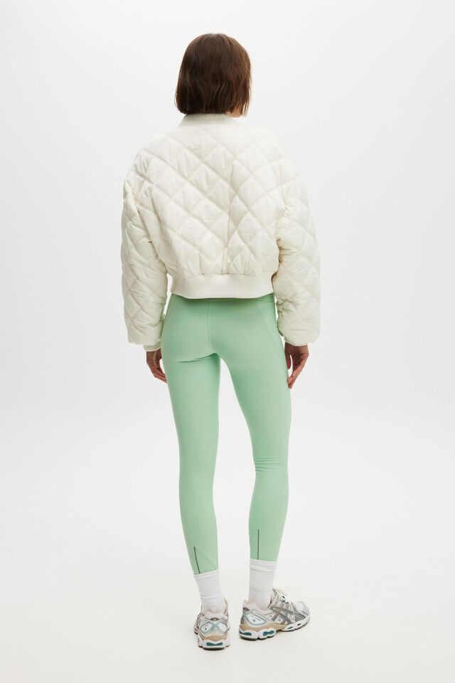 Fleece Lined Full Length Tight, OASIS GREEN