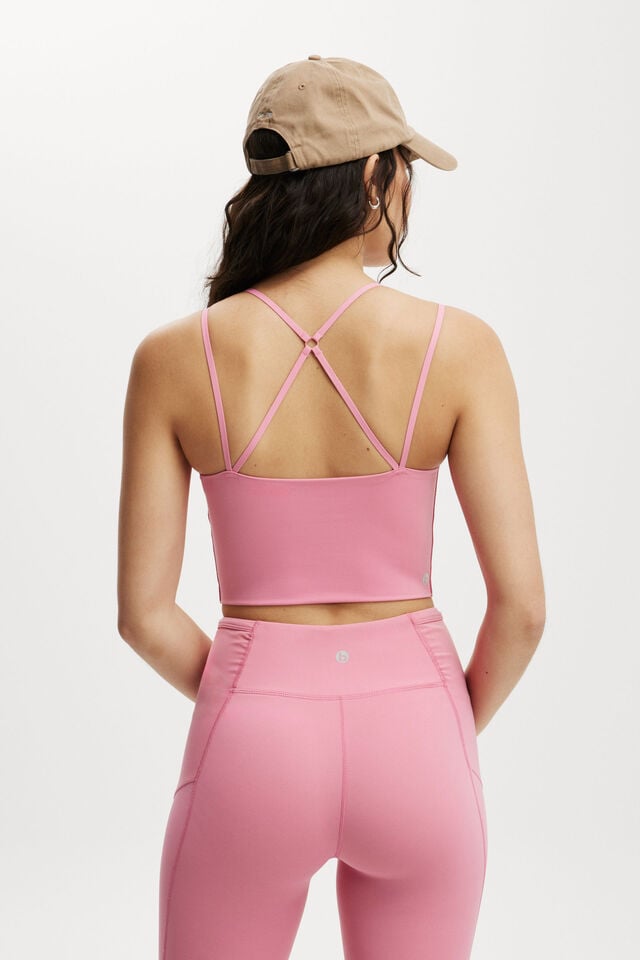 Ultra Luxe Bonded Strappy Back Tank, RADIANT RASPBERRY