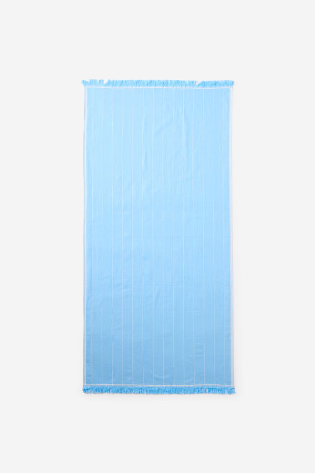 Lucia Lightweight Towel, WINTER SKY PINSTRIPE