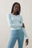 Ultra Soft Fitted Long Sleeve Top, STARLIGHT CLOUD - alternate image 1