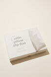 Luxe Satin Pillowslip Duo Personalised, GARDENIA - alternate image 5