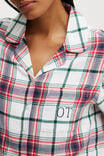 Flannel Short Sleeve Shirt And Short Personalised, TONI CHECK/NAVY/GREEN/RED - alternate image 2