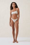 Refined High Side Brazilian Bikini Bottom, MISTY CLOUD METALLIC - alternate image 1