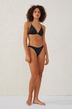High Side Brazilian Seam Bikini Bottom, BLACK - alternate image 1