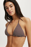 Slider Triangle Bikini Top, WILLOW BROWN CRINKLE STRIPE - alternate image 2