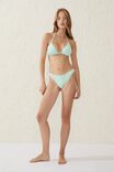 High Side Brazilian Seam Bikini Bottom, HONEYDEW MELON WIDE RIB - alternate image 1
