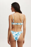 Straight Neck Crop Bikini Top, KENDELLE PAISLEY BLUE - alternate image 3
