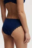 Organic Cotton Lace Bikini Brief, VOYAGE BLUE POINTELLE - alternate image 2