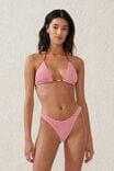 Refined High Side Brazilian Bikini Bottom, LOBSTER RED CRINKLE STRIPE - alternate image 4